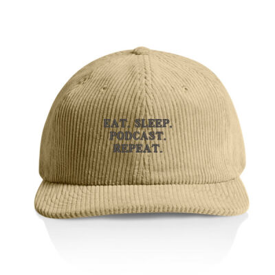 Eat.Sleep.Podcast.Repeat - Corduroy Cap  Thumbnail